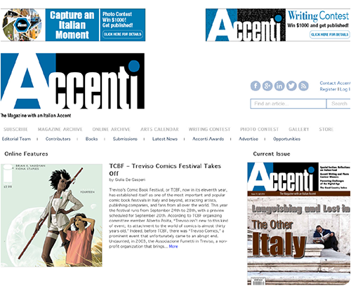 Website design Accenti Magazine